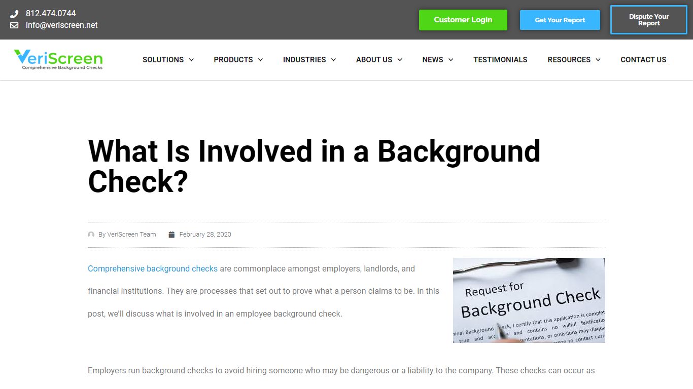 What Is Involved in a Background Check? | VeriScreen