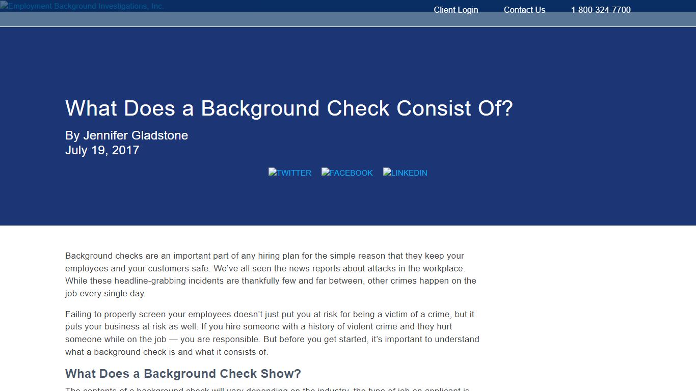 What Does a Background Check Consist Of?